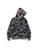 Casaco Bape Grid Camo Shark Full Zip "Grey"
