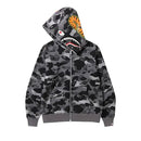 Casaco Bape Grid Camo Shark Full Zip "Grey"