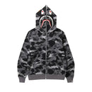 Casaco Bape Grid Camo Shark Full Zip "Grey"